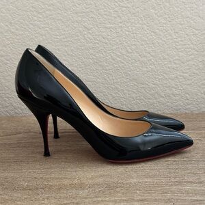 Christian louboutin Black Patent Leather High Heel, EU 38, Pre Owned